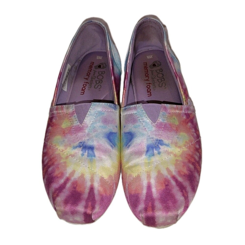 BOBS from Skechers Tie Dye Slip On Shoes Women's 8 Memory Foam Arch Pillow Pink